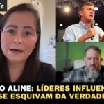 Momento em que Aline Sampaio descreve o encontro desconfortável com o pastor Luciano Subirá após culto na igreja Alcance.
