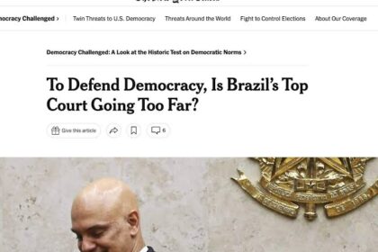 New York Times reúne críticas a Alexandre de Moraes em meio a disputa tarifária EUA-Brasil 14 NYTimes
