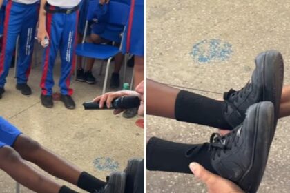 Aluna afirma ter sido curada de diferença no comprimento das pernas durante ação evangelística em escola 3 ocrente 1756345353