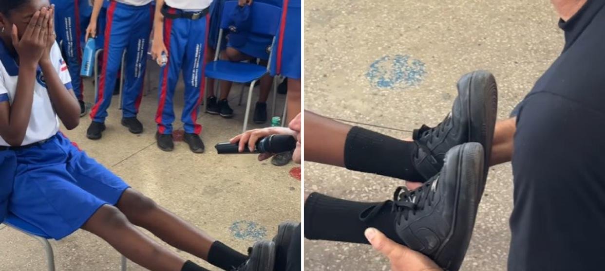 Aluna afirma ter sido curada de diferença no comprimento das pernas durante ação evangelística em escola 4 Aluna afirma ter sido curada de diferença no comprimento das pernas durante ação evangelística em escola - Imagem do artigo