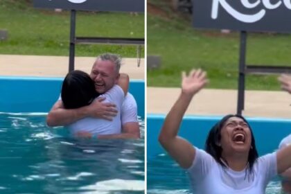 Após anos de oração, mulher é batizada junto com o marido antes cético em Santa Catarina 30 ocrente 1756349868