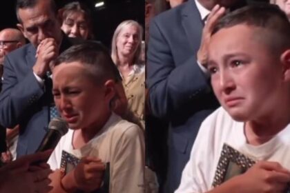 Menino leva foto da mãe a igreja de Los Angeles e pede oração pela salvação dela 27 ocrente 1756543302