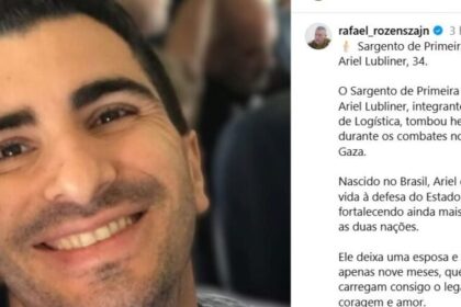 Brasileiro que servia ao Exército de Israel morre em operação na Faixa de Gaza 3 ocrente 1756599206