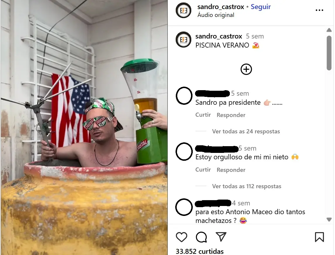 Neto de Fidel Castro vira influencer, exibe luxo e ironiza crise em Cuba nas redes sociais 4 Neto de Fidel Castro vira influencer, exibe luxo e ironiza crise em Cuba nas redes sociais - Imagem do artigo original