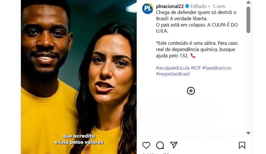 Justiça do DF ordena que PL retire vídeo que associa apoiadores do PT a dependentes químicos 4 Justiça do DF ordena que PL retire vídeo que associa apoiadores do PT a dependentes químicos - Imagem do artigo original