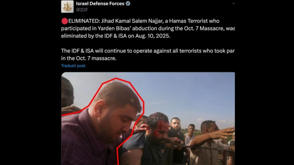 Israel diz ter eliminado autor do sequestro de Yarden Bibas 4 Israel diz ter eliminado autor do sequestro de Yarden Bibas - Imagem do artigo original