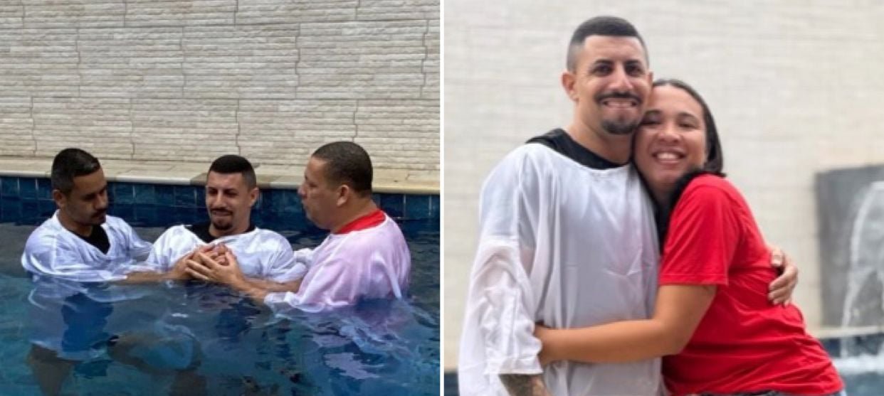 Após 11 anos de oração da esposa, marido decide seguir Jesus e é batizado 2 ocrente 1758091838