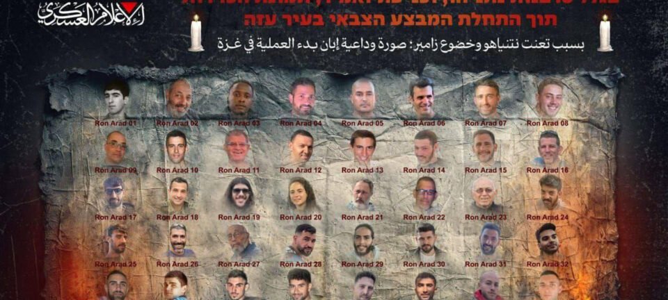 Hamas exibe imagem de “despedida” com 46 reféns durante ofensiva israelense em Gaza 2 ocrente 1758464251
