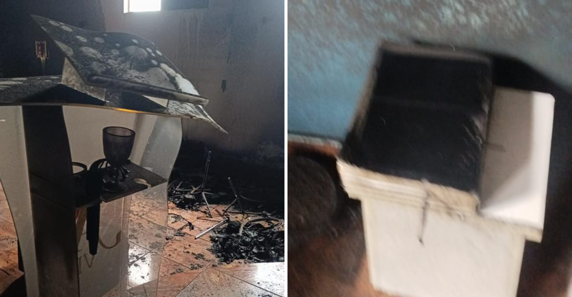 Bíblia permanece intacta após incêndio destruir interior de igreja em Sumaré 2 ocrente 1759157313