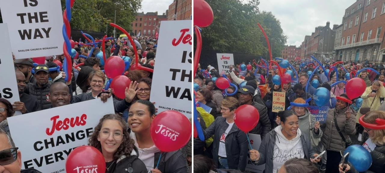 Marcha para Jesus reúne mais de 20 mil cristãos nas ruas de Dublin 2 ocrente 1759254389