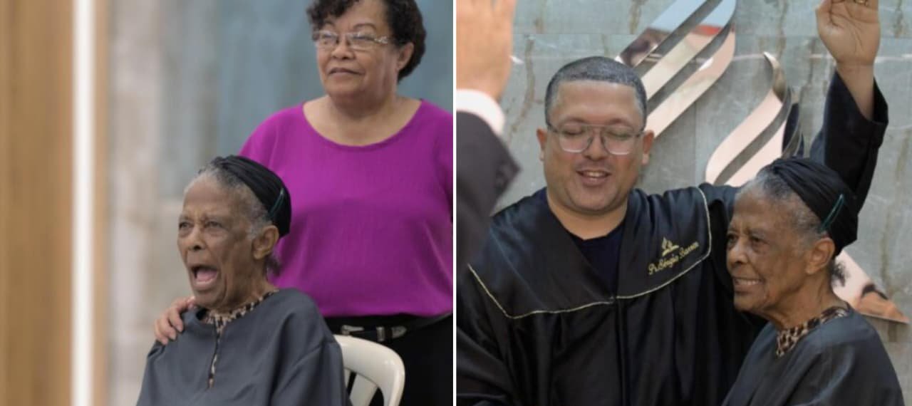 Mãe de 82 anos é batizada em Goiás após 40 anos de oração da filha 2 ocrente 1762453918