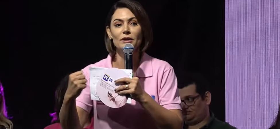 Michelle Bolsonaro diz que Lula “se alia ao crime” em evento do PL Mulher 2 ocrente 1762692415