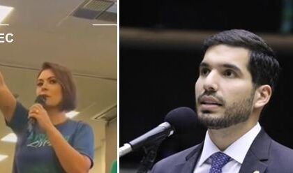 Michelle Bolsonaro reprova possível aliança de André Fernandes com Ciro Gomes durante ato de apoio a Girão 6 ocrente 1764545026