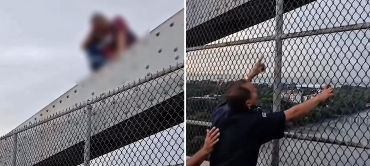 Oração de policial convence homem a desistir de pular de ponte no Panamá 2 ocrente 1764935408