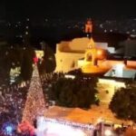 Belém volta a iluminar árvore de 20 m após dois anos de guerra em Gaza 4 ocrente 1765137041