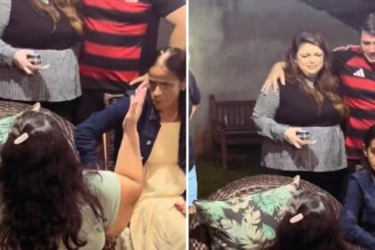 Mãe se ajoelha e agradece a Deus ao ver filhos voltarem a se falar no dia do seu aniversário 12 ocrente 1766449167