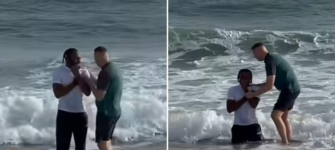 Atacante Antoine Semenyo celebra batismo em praia de Bournemouth e destaca fé antes de possível ida ao Manchester City 2 ocrente 1767707364