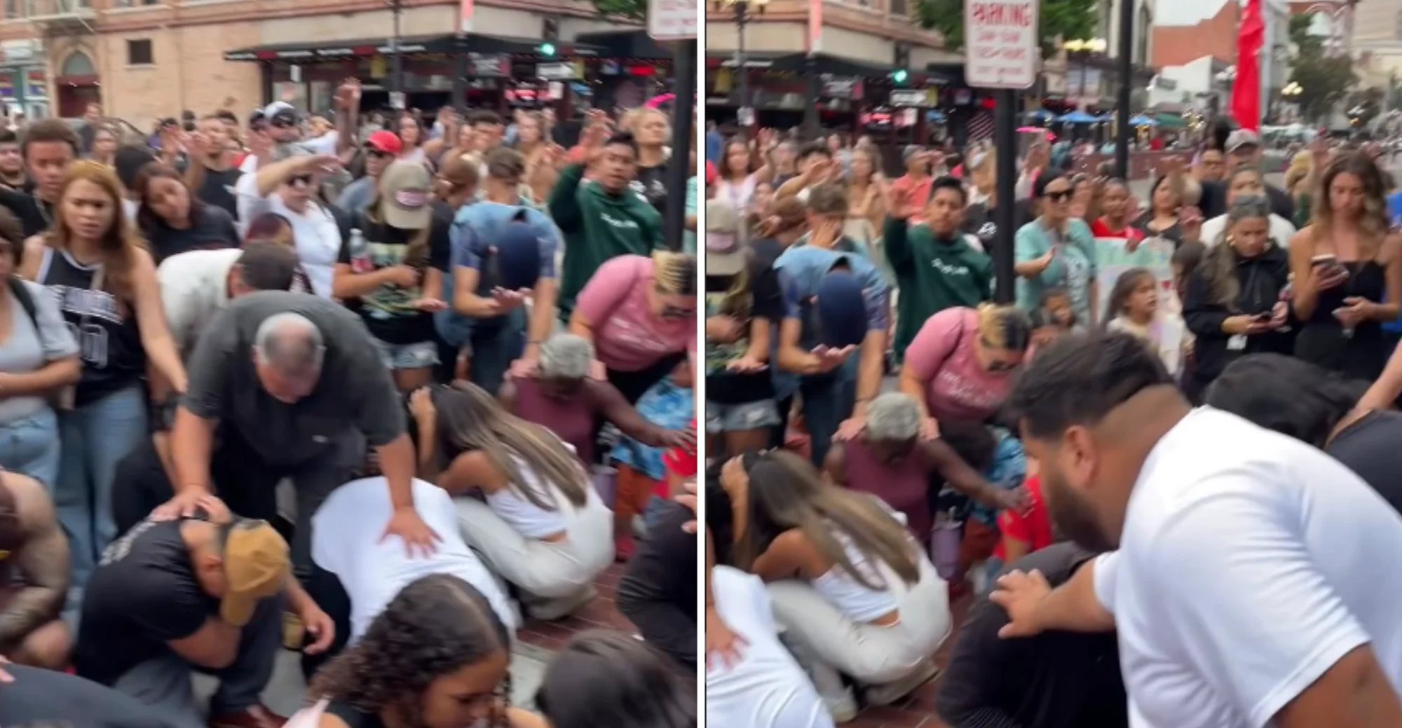 Centenas se entregam a Jesus em culto de rua no centro de San Diego 2 ocrente 1768250060