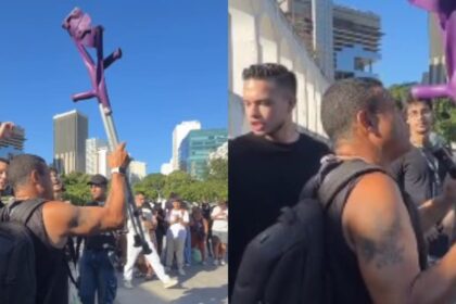 Homem larga muletas após 21 anos durante culto a céu aberto nos Arcos da Lapa 10 ocrente 1768283366