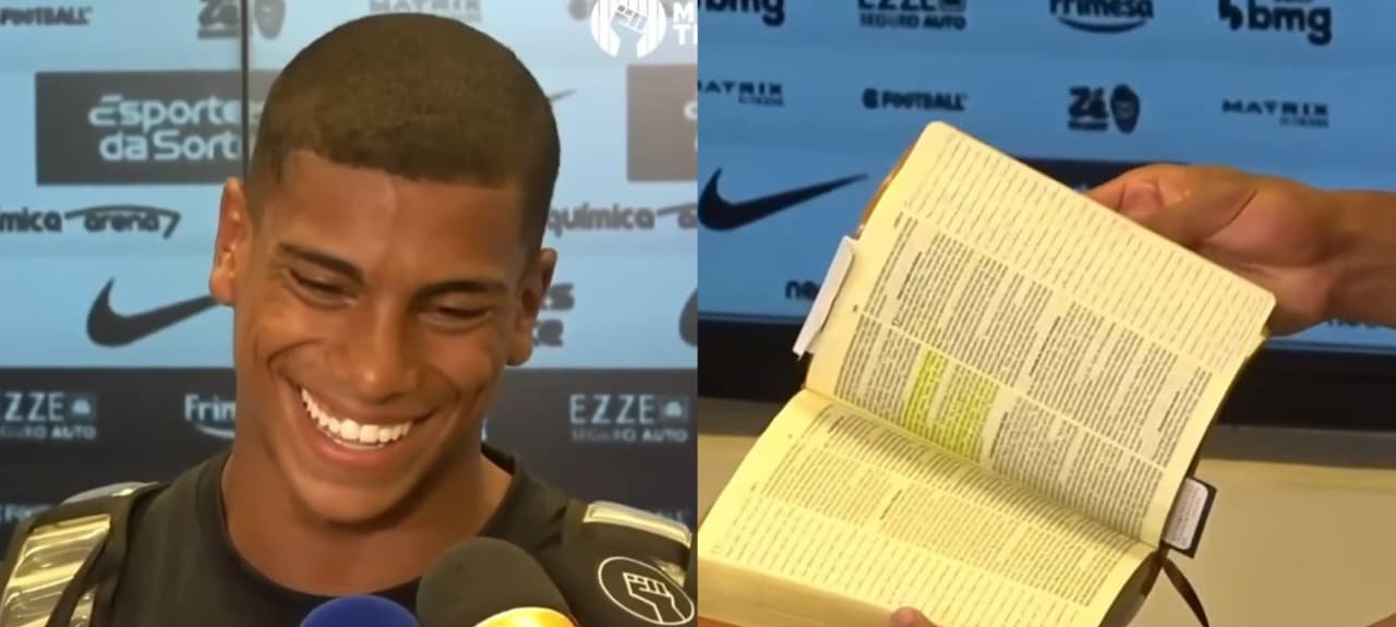 Estreante do Corinthians surpreende ao conceder entrevista com Bíblia em mãos na Neo Química Arena 2 ocrente 1768339210
