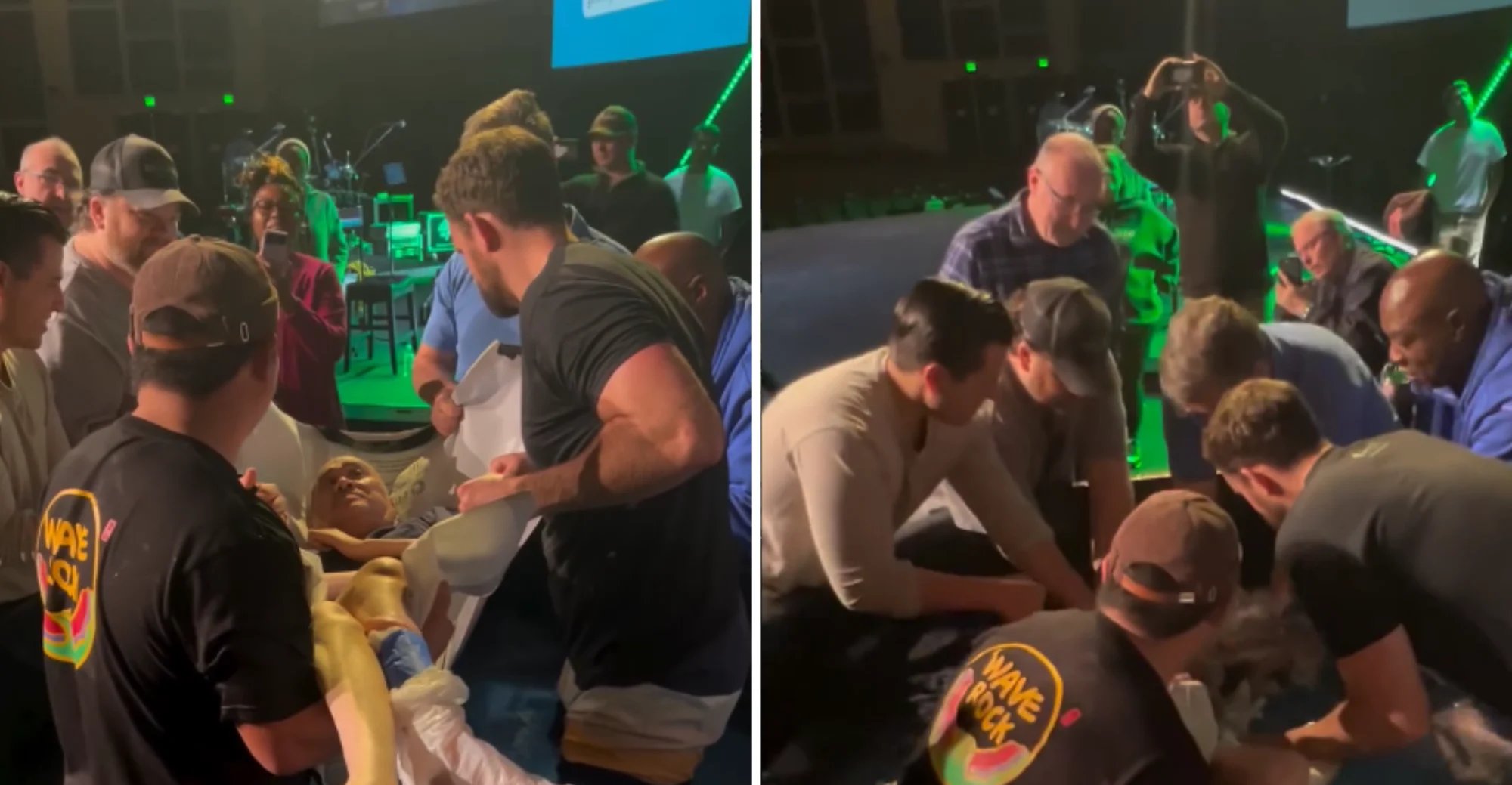 Paralítico é levado em lençol por amigos e batizado em igreja do Texas 2 ocrente 1769090668