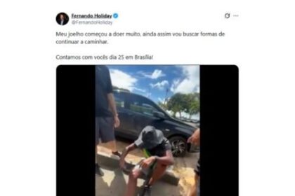 Dores no joelho obrigam Fernando Holiday a interromper caminhada rumo a Brasília 12 ocrente 1769177066