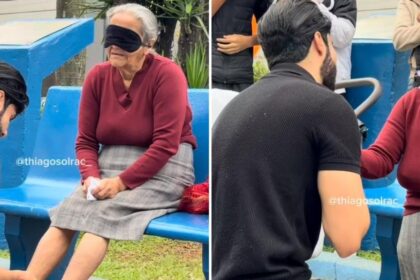 Influenciador mobiliza público, lava pés e doa dinheiro a idosa que vende sorvetes nas ruas 8 ocrente 1769258999