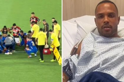 Jogadores de Flamengo e Sampaio Corrêa se ajoelham e oram após convulsão de atleta no Maracanã 8 ocrente 1770716111