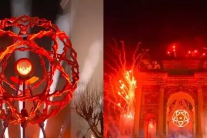 Pentagrama na pira e fogo vermelho: abertura dos Jogos de Inverno 2026 causa debate sobre “símbolos satânicos” 18 ocrente 1770745756
