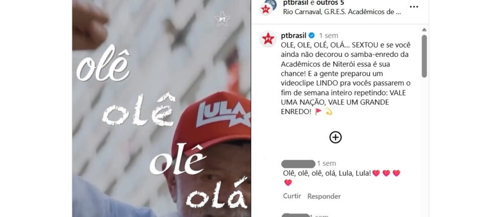 Cármen Lúcia mantém samba que exalta Lula e é cobrada por veto anterior a filme da Brasil Paralelo 2 ocrente 1771043668