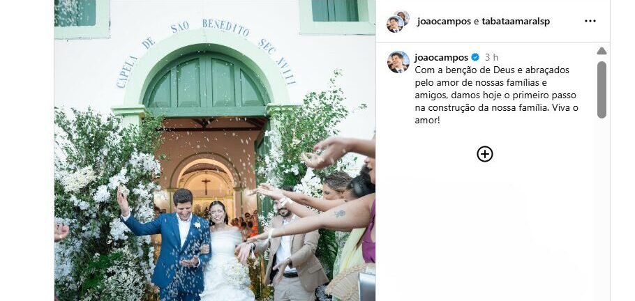 Alckmin e Moraes participam do casamento de João Campos e Tabata Amaral em Pernambuco 2 ocrente 1771727648