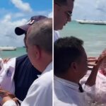 Aos 101 anos, pernambucana é batizada no mar e comove fiéis 4 ocrente 1771897773