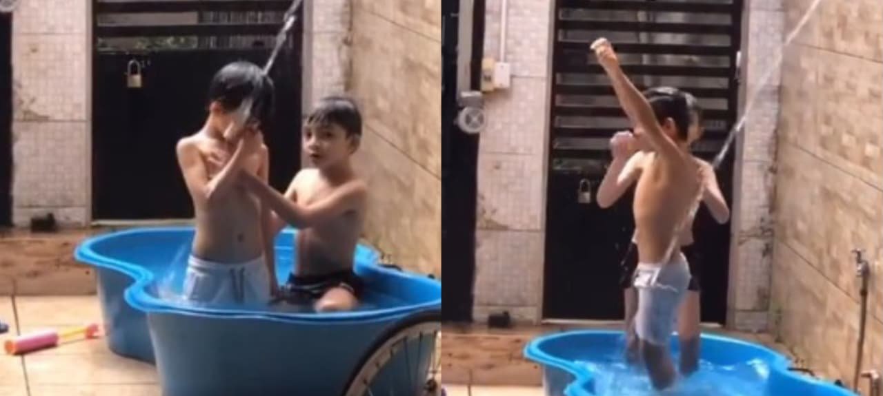 Criança realiza batismo do amigo em piscina e vídeo ultrapassa 1 milhão de visualizações 2 ocrente 1772147065