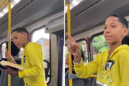 Menino prega no ônibus ao amanhecer e vídeo ultrapassa 87 mil curtidas no Instagram 12 ocrente 1772191167