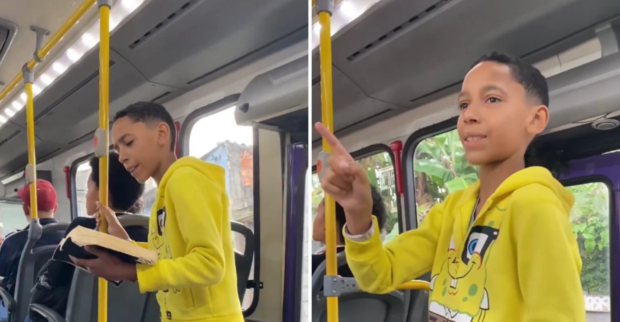 Menino prega no ônibus ao amanhecer e vídeo ultrapassa 87 mil curtidas no Instagram 2 ocrente 1772191167