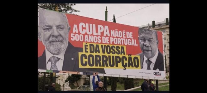Direita portuguesa protesta contra Lula em dia de posse do novo presidente de Portugal 2 ocrente 1773081272