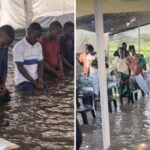 Fiéis mantêm cultos com água até os tornozelos em igreja alagada na cidade da Beira 5 ocrente 1773826463