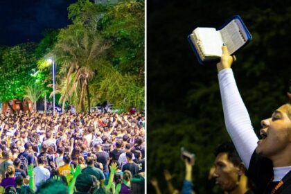 Jovens lotam praça em Fortaleza para culto do movimento Aviva Universitário 8 ocrente 1773918286