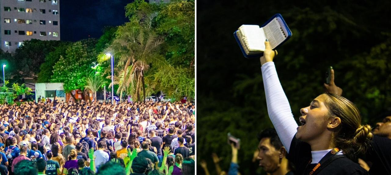 Jovens lotam praça em Fortaleza para culto do movimento Aviva Universitário 2 ocrente 1773918286