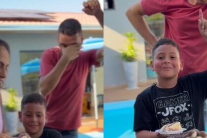 Gesto de fé: menino de 7 anos oferece primeiro pedaço de bolo a Jesus e comove a internet 2 ocrente 1774017275