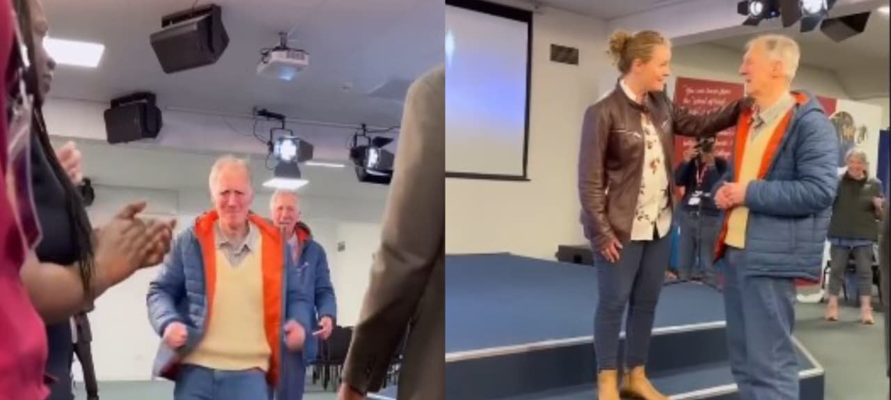 Paralítico surpreende fiéis ao levantar da cadeira de rodas e correr durante culto nos EUA 2 ocrente 1774326008