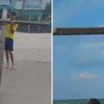 Criança encontra cruz flutuando no litoral do Paraná enquanto entoava louvor de Páscoa 5 ocrente 1775762391