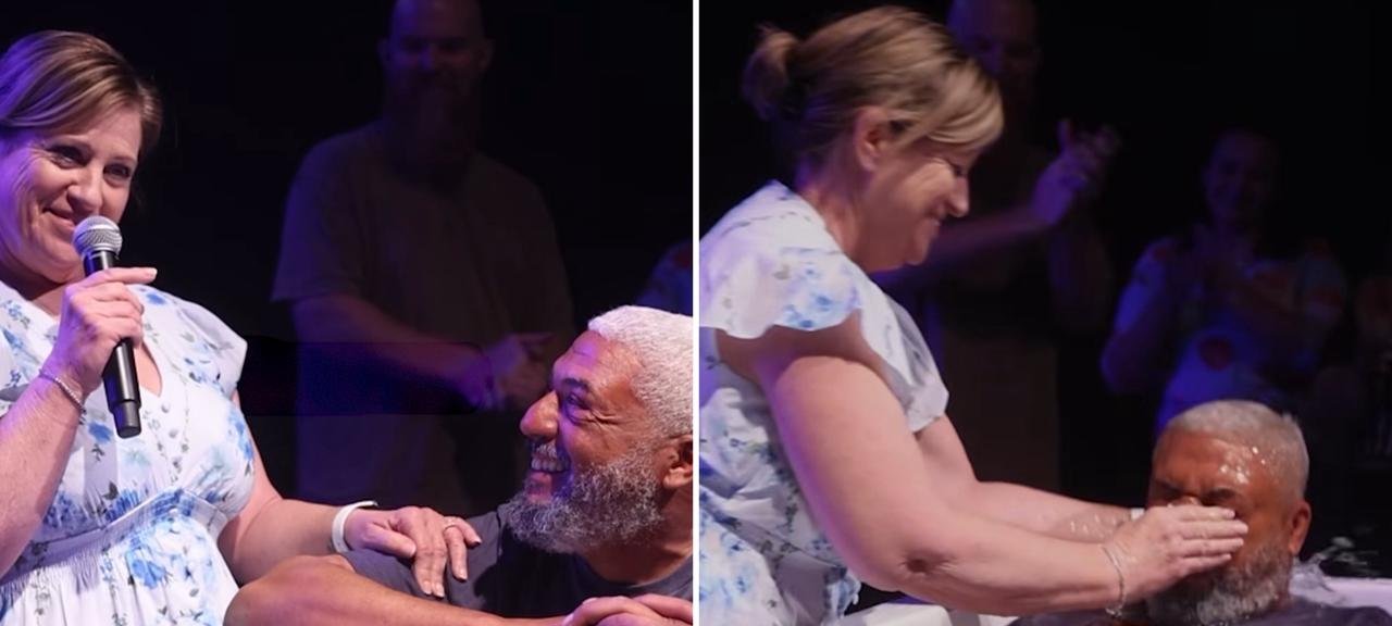 Esposa batiza o marido na Graystone Church após anos de oração nos EUA 2 ocrente 1775853304