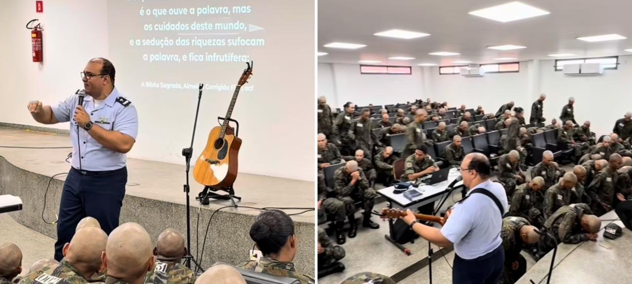 Capelão da FAB desafia recrutas a abandonar fé superficial em culto em Brasília 2 ocrente 1778117658