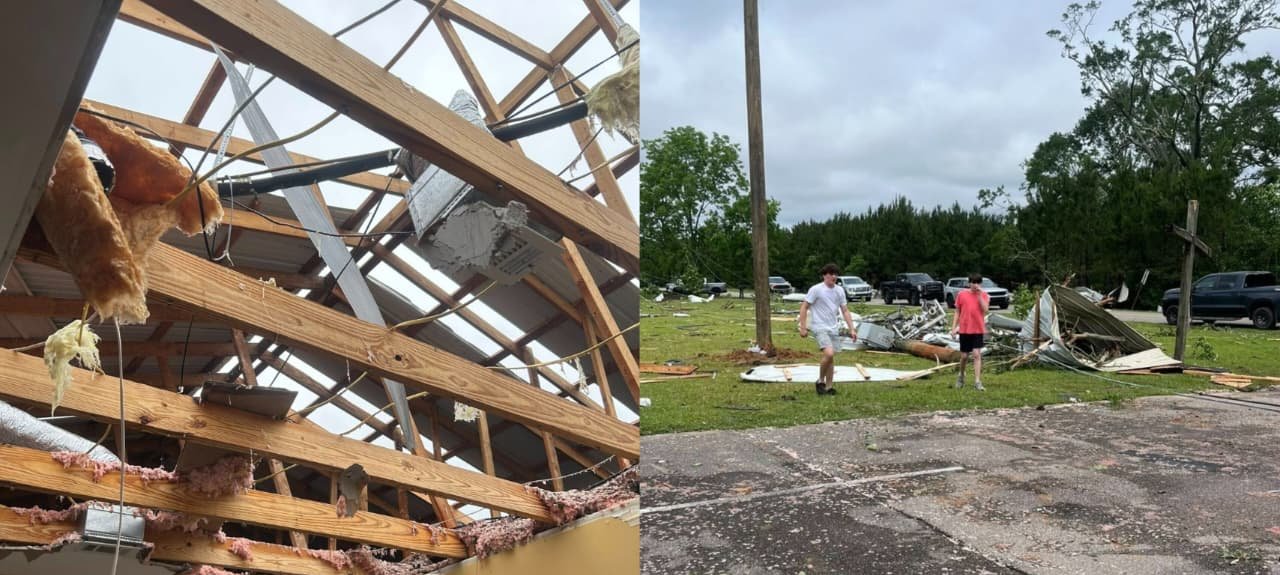 Fiéis cantam hino enquanto tornado arranca teto de igreja no Mississippi e ninguém se fere 2 ocrente 1778605479