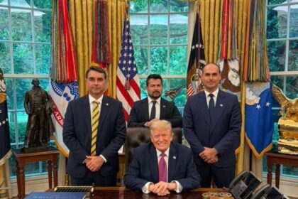 Visita de Flávio Bolsonaro a Trump divide reações de apoiadores e opositores no Brasil 8 ocrente 1779845698