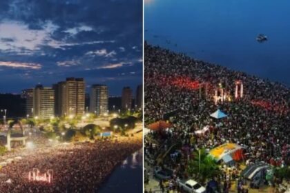 Multidão de 70 mil pessoas participa de culto madrugador na Praia da Ponta Negra, em Manaus 12 ocrente 1780401872