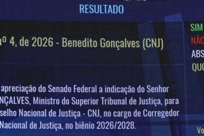 Senado aprova Benedito Gonçalves para corregedor do CNJ; veja quem participou da votação 20 ocrente 1781150669