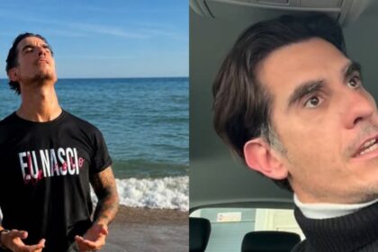 Português que ganhou fama nas redes ao exaltar o Brasil se converte e é batizado em praia do Algarve 8 ocrente 1781254153