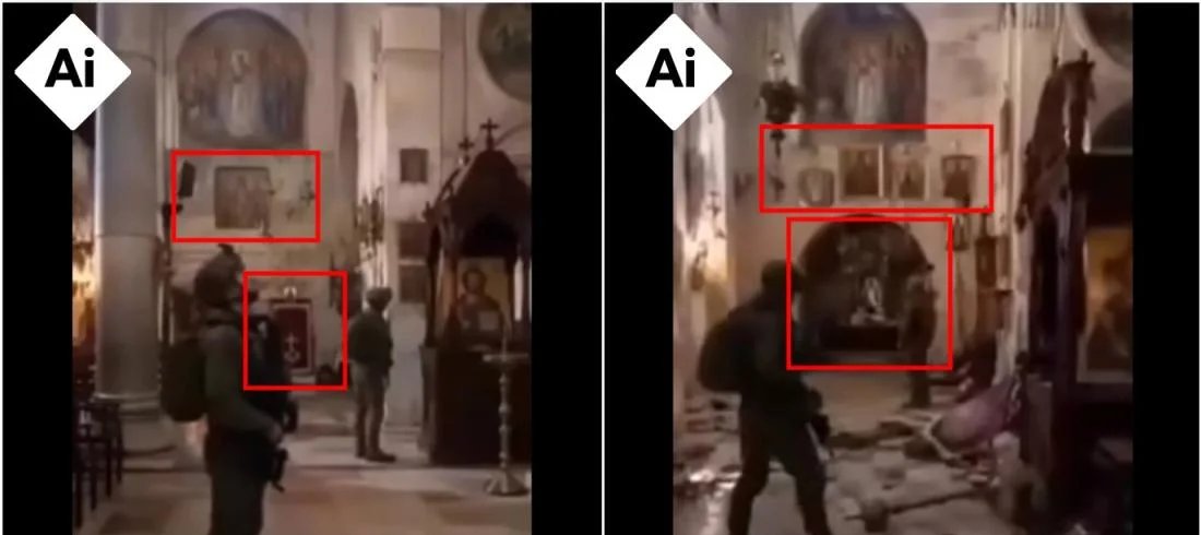 Vídeo de suposto vandalismo de soldados israelenses em igreja libanesa é gerado por IA, dizem autoridades 2 ocrente 1781797807